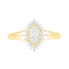 Thumbnail Image 5 of 0.29 CT. T.W. Composite Diamond Marquise Frame Sunburst Bridal Set in 10K Gold