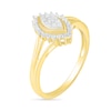 Thumbnail Image 5 of 0.29 CT. T.W. Composite Diamond Marquise Frame Sunburst Bridal Set in 10K Gold
