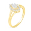 Thumbnail Image 6 of 0.29 CT. T.W. Composite Diamond Marquise Frame Sunburst Bridal Set in 10K Gold