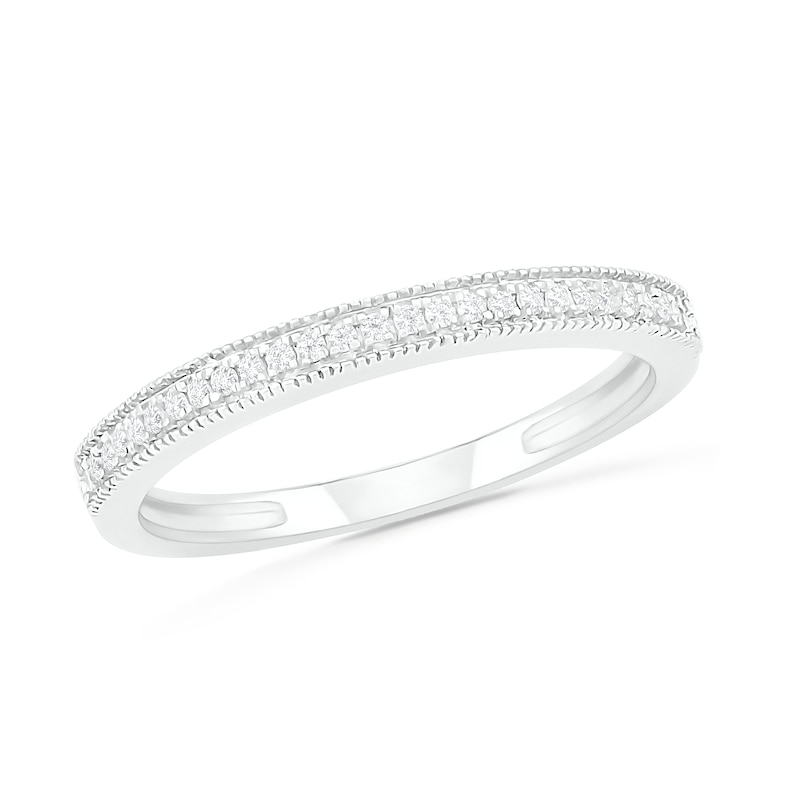 Main Image 7 of 0.29 CT. T.W. Composite Diamond Marquise Vintage-Style Bridal Set in 10K White Gold