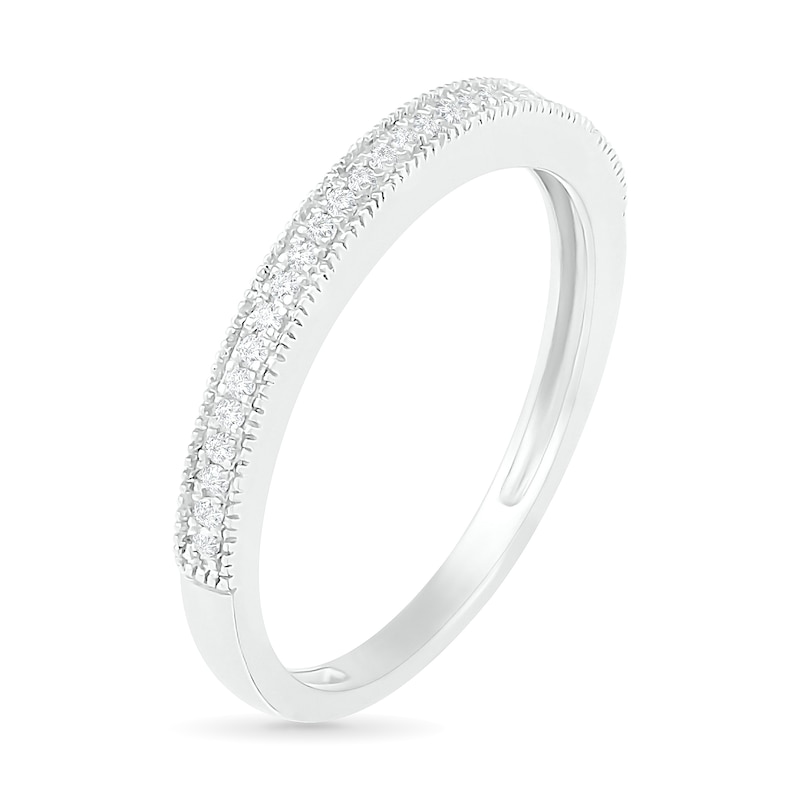 Main Image 9 of 0.29 CT. T.W. Composite Diamond Marquise Vintage-Style Bridal Set in 10K White Gold