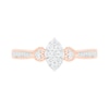 Thumbnail Image 5 of 0.29 CT. T.W. Composite Diamond Marquise Vintage-Style Bridal Set in 10K Rose Gold