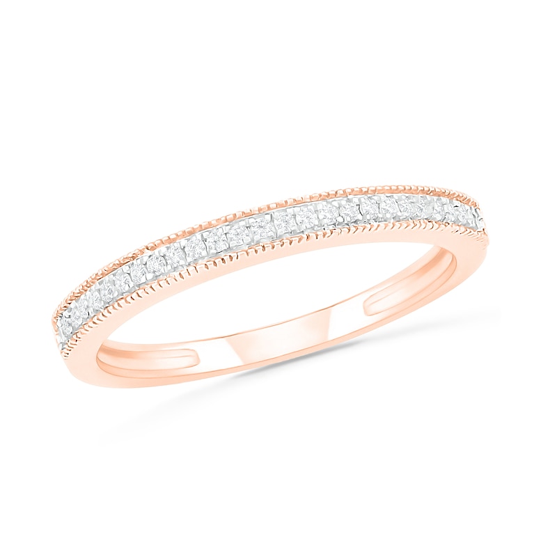 Main Image 7 of 0.29 CT. T.W. Composite Diamond Marquise Vintage-Style Bridal Set in 10K Rose Gold