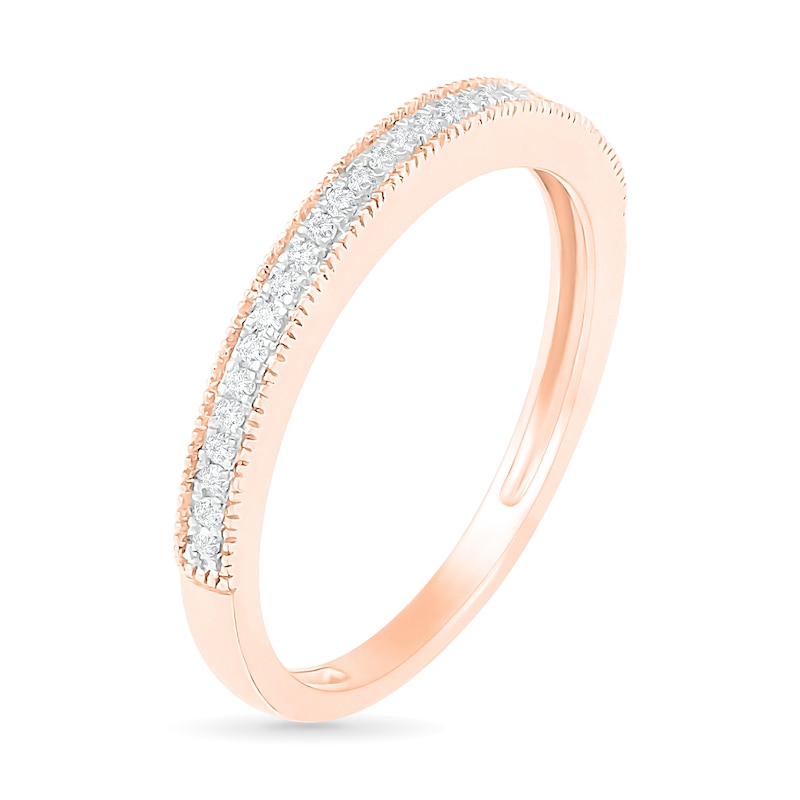 Main Image 9 of 0.29 CT. T.W. Composite Diamond Marquise Vintage-Style Bridal Set in 10K Rose Gold