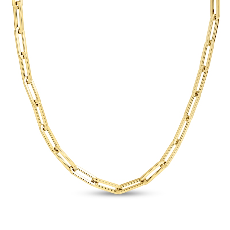 6.1mm Paper Clip Chain Necklace in Solid 14K Gold - 30"|Peoples Jewellers