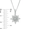 Thumbnail Image 1 of Marilyn Monroe™ Collection 0.45 CT. T.W. Diamond Starburst Pendant in 10K White Gold