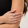 Thumbnail Image 2 of EFFY™ Collection Oval Opal, Multi-Gemstone and 0.15 CT. T.W. Diamond Double Frame Ring in 14K Gold