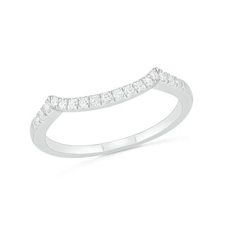 6.0mm White Lab-Created Sapphire Swirl Frame Twist Split Shank Bridal Set in Sterling Silver