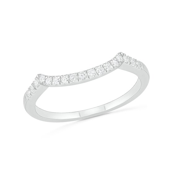 6.0mm White Lab-Created Sapphire Swirl Frame Twist Split Shank Bridal Set in Sterling Silver
