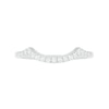 6.0mm White Lab-Created Sapphire Swirl Frame Twist Split Shank Bridal Set in Sterling Silver