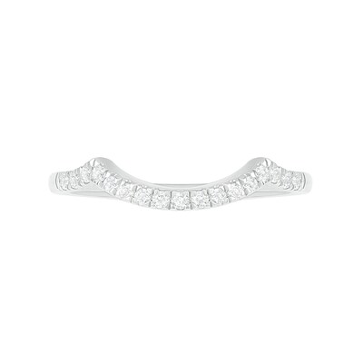 6.0mm White Lab-Created Sapphire Swirl Frame Twist Split Shank Bridal Set in Sterling Silver