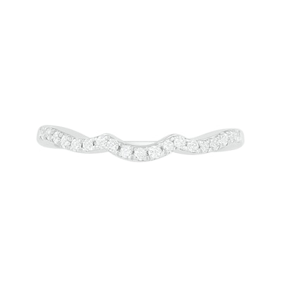 7.0mm White Lab-Created Sapphire Ship's Wheel Frame Three Stone Split Shank Bridal Set in Sterling Silver
