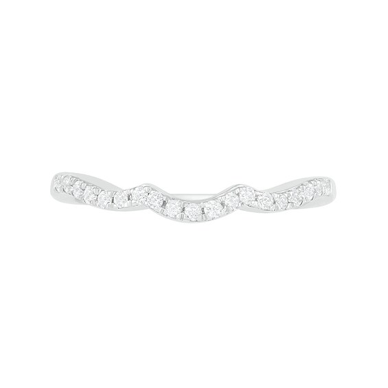 7.0mm White Lab-Created Sapphire Ship's Wheel Frame Three Stone Split Shank Bridal Set in Sterling Silver