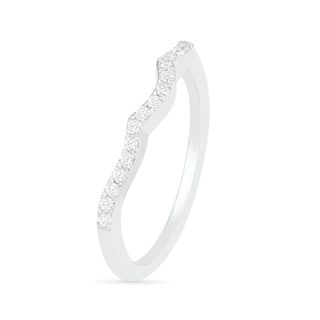 7.0mm White Lab-Created Sapphire Ship's Wheel Frame Three Stone Split Shank Bridal Set in Sterling Silver