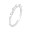 Thumbnail Image 9 of Pear-Shaped Lab-Created Blue and White Sapphire Ornate Frame Vintage-Style Bridal Set in Sterling Silver
