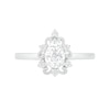 Thumbnail Image 5 of Pear-Shaped White Lab-Created Sapphire Ornate Frame Vintage-Style Bridal Set in Sterling Silver