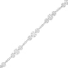 2.00 CT. T.W. Composite Diamond Three Stone Station Bracelet in 10K White Gold - 7.25"