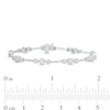 2.00 CT. T.W. Composite Diamond Three Stone Station Bracelet in 10K White Gold - 7.25"