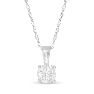 CT. Diamond Solitaire Pendant in 14K White Gold (I/I2