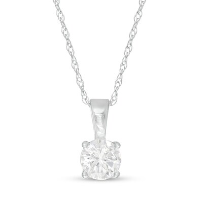 CT. Diamond Solitaire Pendant in 14K White Gold (I/I2