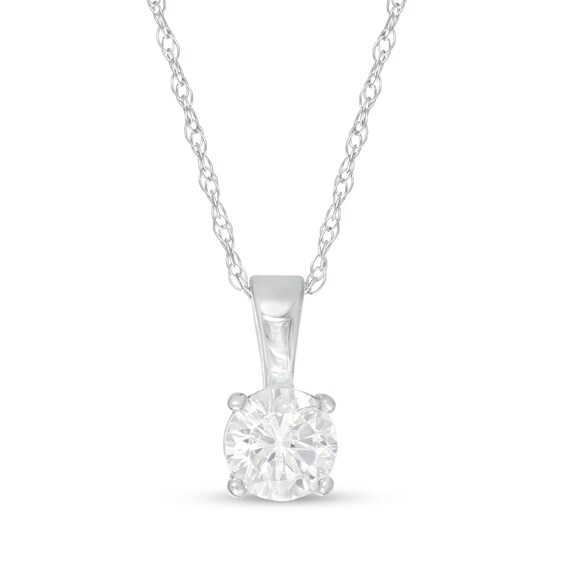 CT. Diamond Solitaire Pendant in 14K White Gold (I/I2