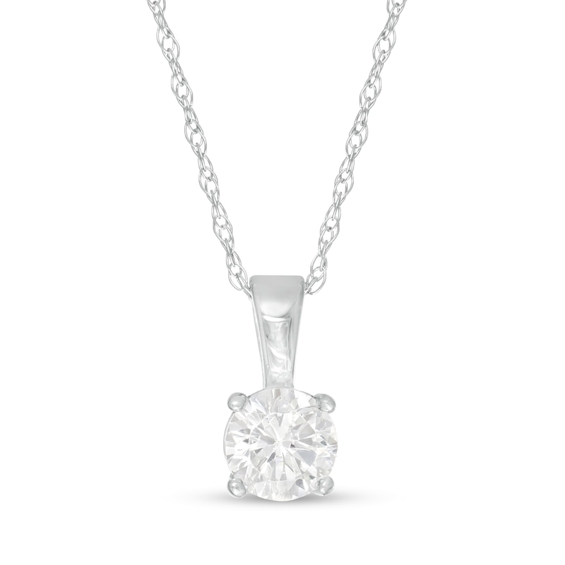 CT. Diamond Solitaire Pendant in 14K White Gold (I/I2