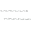 Thumbnail Image 3 of 1.00 CT. T.W. Diamond Wavy Flower Station Bracelet in Sterling Silver - 7.25"