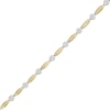 Thumbnail Image 1 of 1.00 CT. T.W. Diamond Flower Station Line Bracelet in 10K Gold
