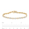 Thumbnail Image 4 of 1.00 CT. T.W. Diamond Flower Station Line Bracelet in 10K Gold