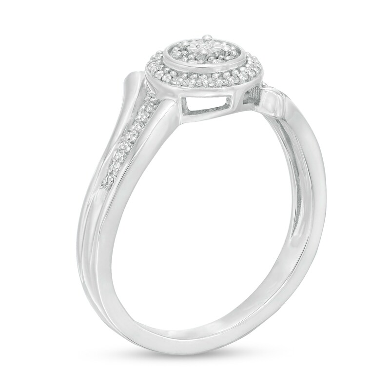 0.10 CT. T.W. Composite Diamond Bypass Promise Ring in Sterling Silver