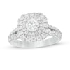 Thumbnail Image 0 of Vera Wang Love Collection 1.45 CT. T.W. Diamond Double Cushion Frame Engagement Ring in 14K White Gold