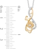 Thumbnail Image 3 of Collector's Edition Enchanted Disney Beauty and the Beast Diamond Pendant in Sterling Silver