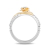 Thumbnail Image 3 of Collector's Edition Enchanted Disney Beauty and the Beast Diamond Ring in Sterling Silver and 10K Gold