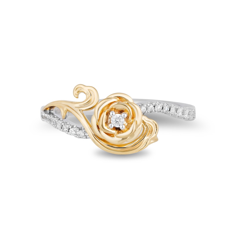 Main Image 4 of Collector's Edition Enchanted Disney Beauty and the Beast Diamond Ring in Sterling Silver and 10K Gold