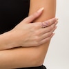 Thumbnail Image 2 of EFFY™ Collection Pink Sapphire and 0.43 CT. T.W. Diamond Open Loop Shank Wrap Ring in 14K Rose Gold