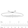 1.00 CT. T.W. Composite Diamond Seven Stone Bolo Bracelet in 10K White Gold - 9.0"