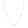 Thumbnail Image 1 of 0.25 CT. T.W. Composite Diamond Station Necklace in 10K White Gold