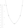 Thumbnail Image 3 of 0.25 CT. T.W. Composite Diamond Station Necklace in 10K White Gold