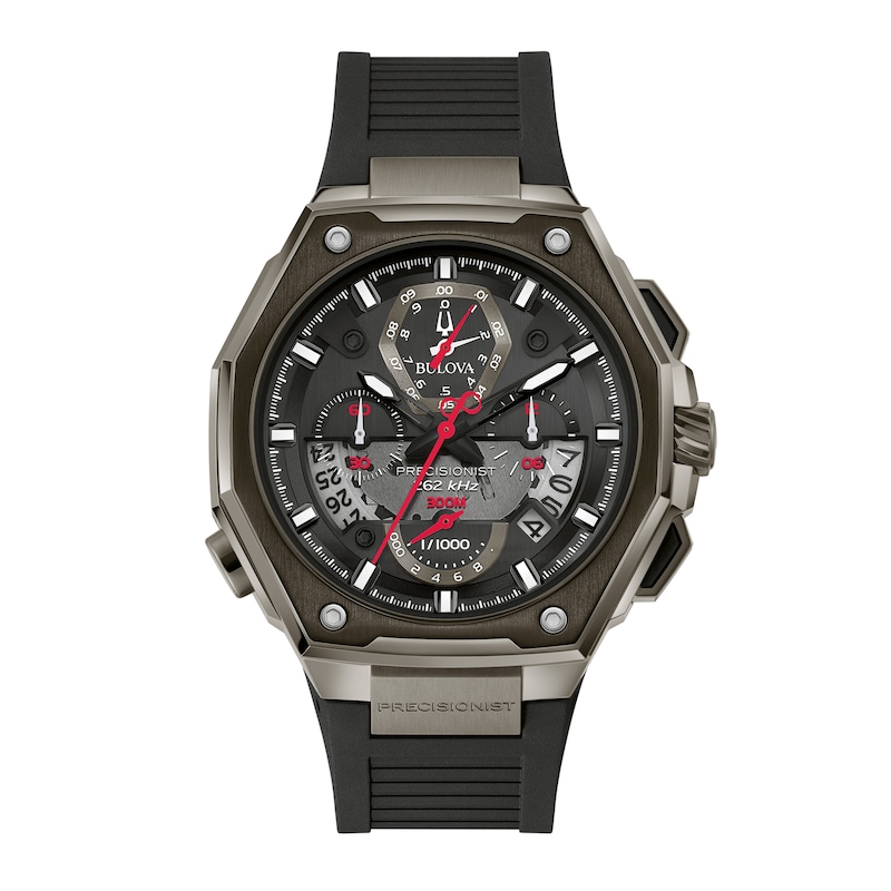 Main Image 1 of Men's Bulova Precisionist Two-Tone Chronograph Strap Watch with Black Dial (Model: 98B358)
