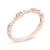 Thumbnail Image 2 of 0.18 CT. T.W. Marquise and Round Diamond Alternating Anniversary Band in 10K Rose Gold