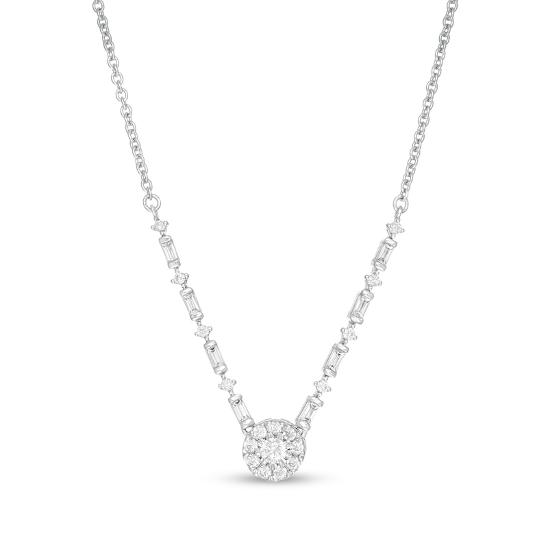 0.25 CT. T.W. Composite Diamond Necklace in 10K White Gold|Peoples Jewellers
