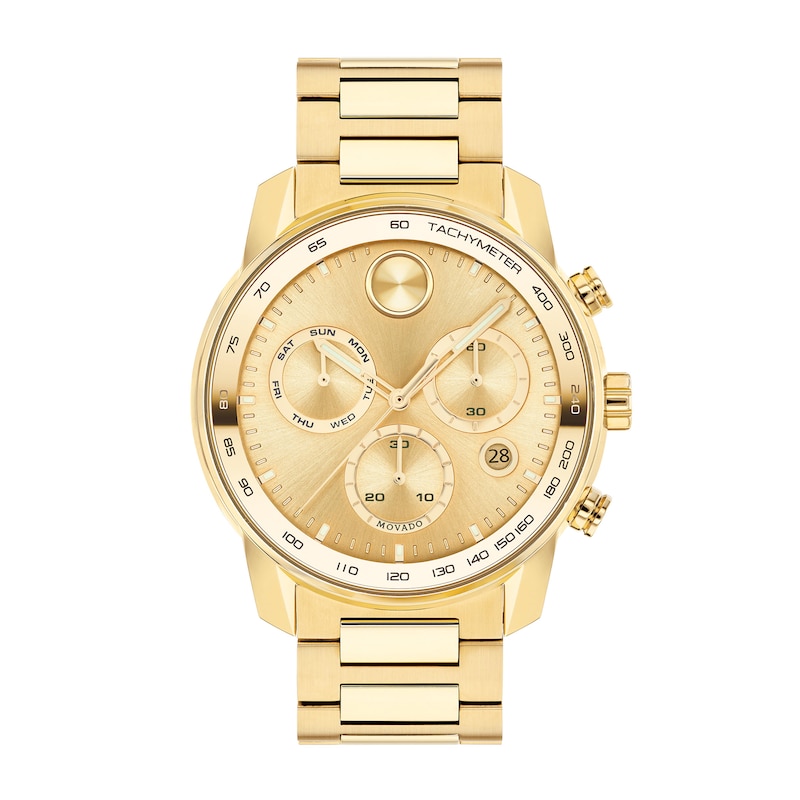Men's Movado Bold® Verso Gold-Tone IP Chronograph Watch with Gold-Tone Dial (Model: 3600741)