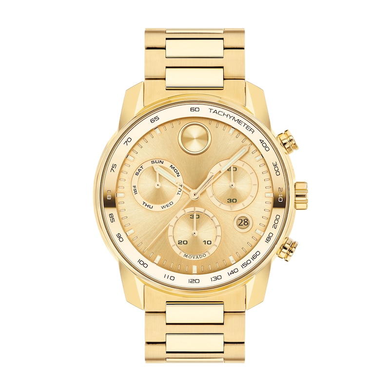 Men's Movado Bold® Verso Gold-Tone IP Chronograph Watch with Gold-Tone Dial (Model: 3600741)|Peoples Jewellers