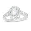 Thumbnail Image 0 of Vera Wang Love Collection 0.69 CT. T.W. Diamond Double Oval Frame Engagement Ring in 14K White Gold