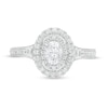 Thumbnail Image 3 of Vera Wang Love Collection 0.69 CT. T.W. Diamond Double Oval Frame Engagement Ring in 14K White Gold