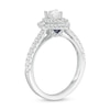 Thumbnail Image 3 of Vera Wang Love Collection 0.69 CT. T.W. Pear-Shaped Diamond Double Frame Engagement Ring in 14K White Gold