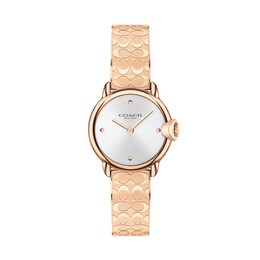 Ladies' Coach Arden Rose-Tone IP Bangle Watch with Silver-Tone Dial (Model: 14503693)