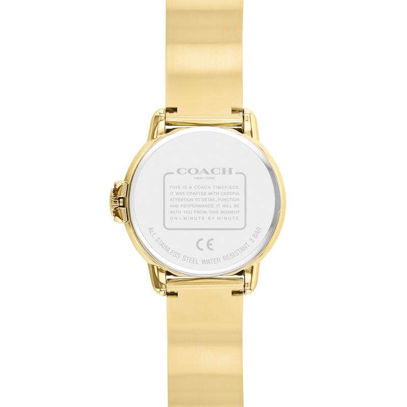 Ladies' Coach Arden Gold-Tone IP Bangle Watch with Silver-Tone Dial (Model: 14503692)