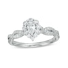 Thumbnail Image 0 of 0.50 CT. T.W. Pear-Shaped Diamond Frame Twist Shank Engagement Ring in 14K White Gold