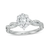Thumbnail Image 1 of 0.50 CT. T.W. Pear-Shaped Diamond Frame Twist Shank Engagement Ring in 14K White Gold